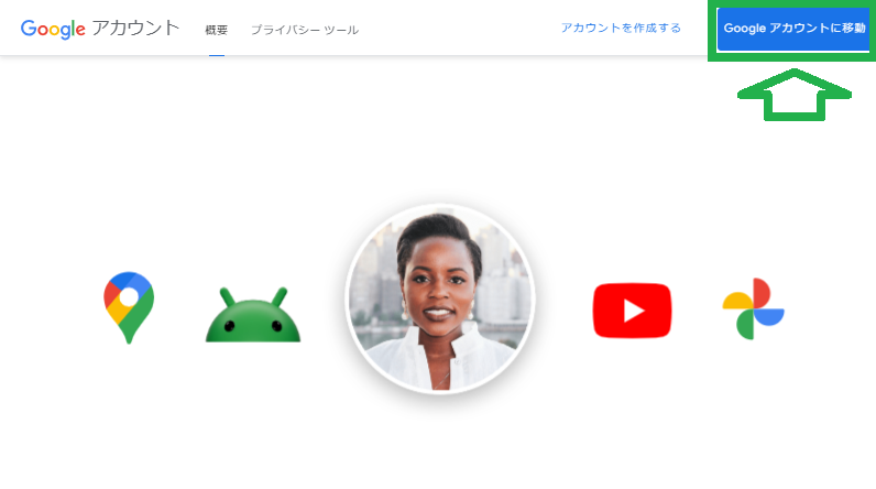 Googleアカウント取得画面